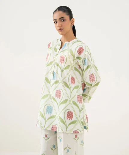 Printed Crosshatch Shirt