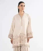 2 Piece - Embroidered Linen Suit