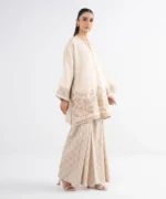 2 Piece - Embroidered Linen Suit